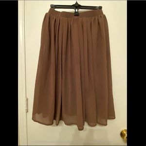 Midi chiffon skirt
